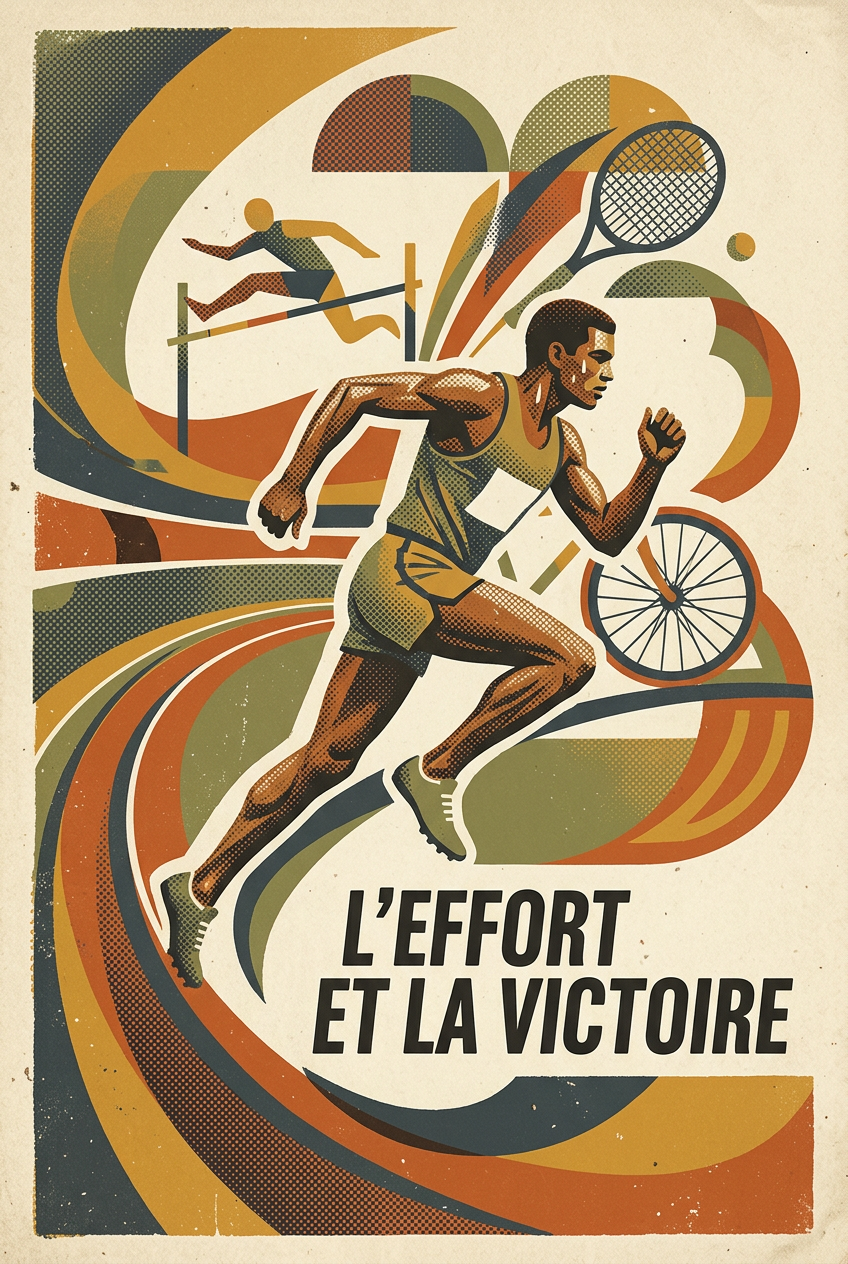 Affiche L'Effort et la Victoire, style vintage | Afich