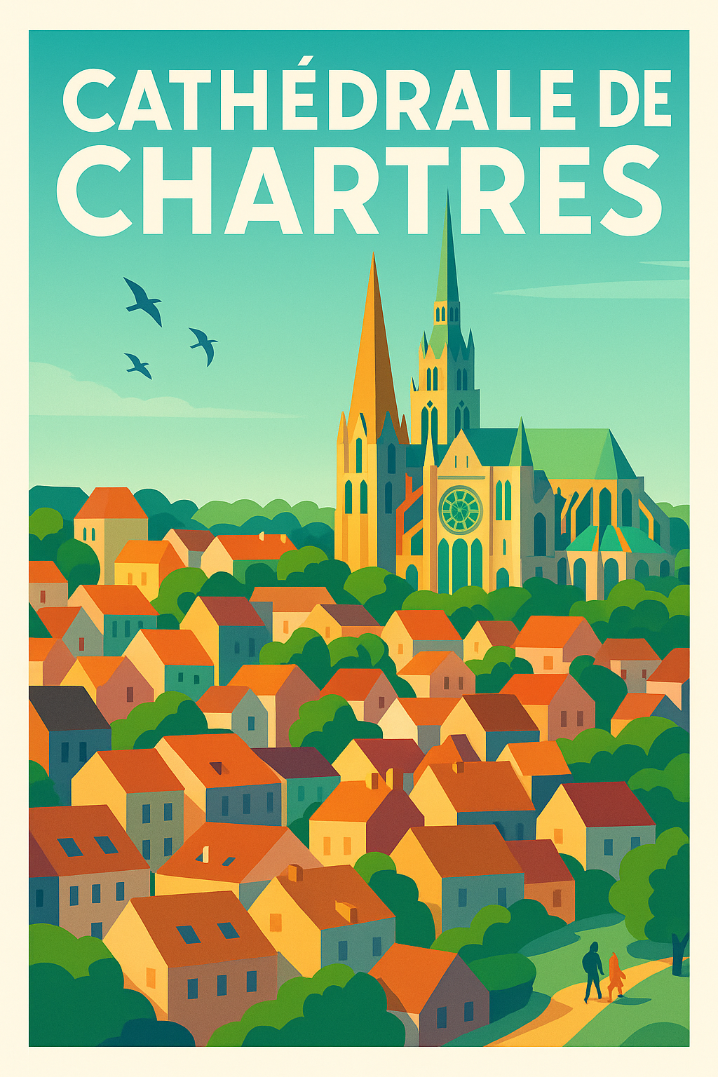 Affiche de Cathédrale de Chartres - L'éclat du patrimoine gothique