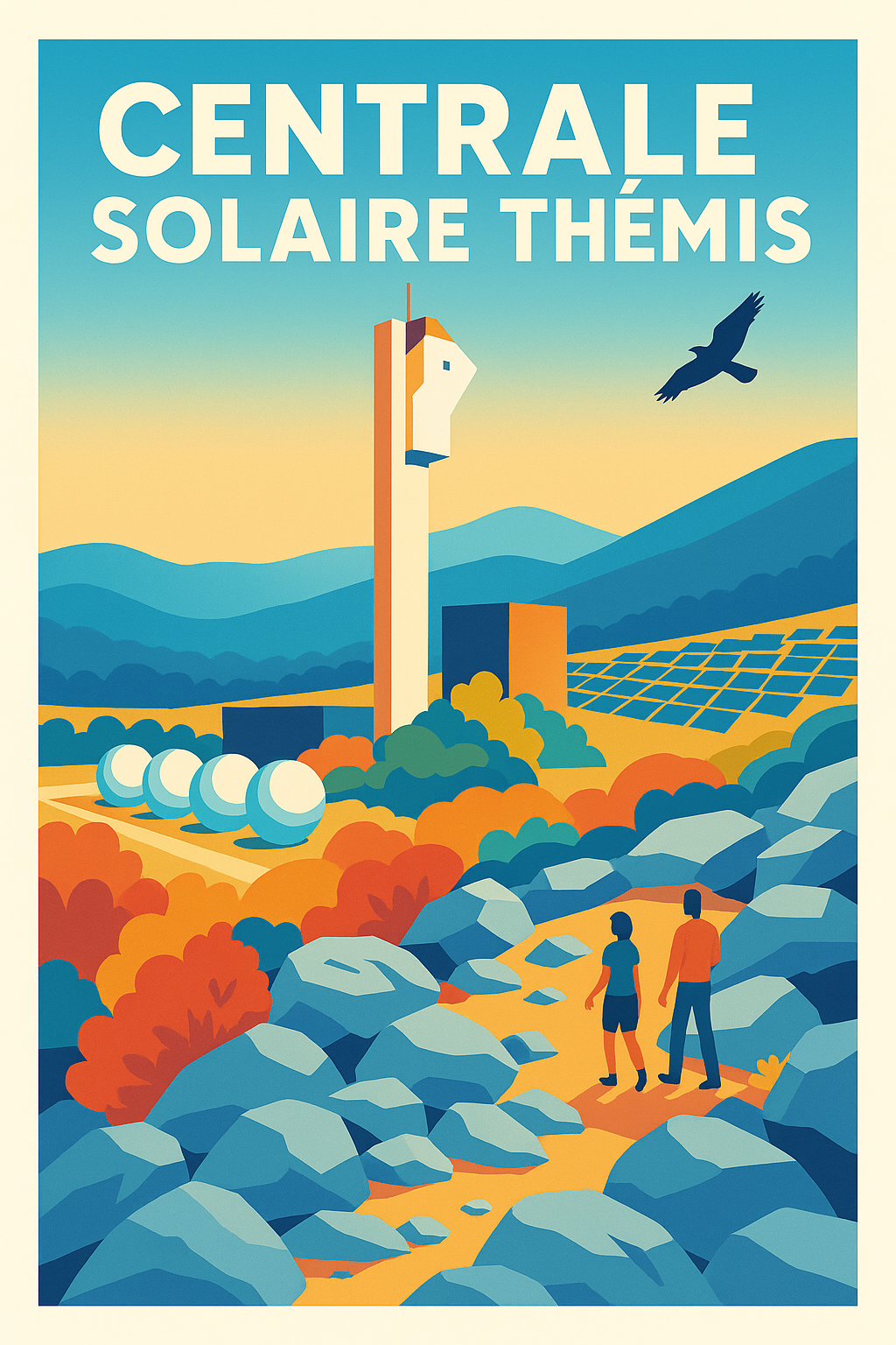 Affiche de Centrale solaire Thémis - L'énergie pure des Pyrénées
