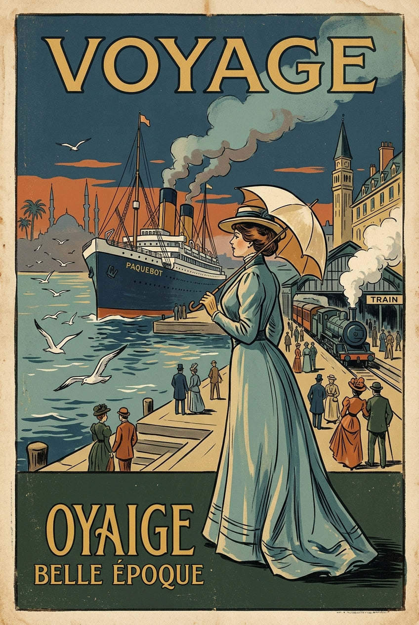 Affiche de Voyage Belle Époque, style vintage | Afich