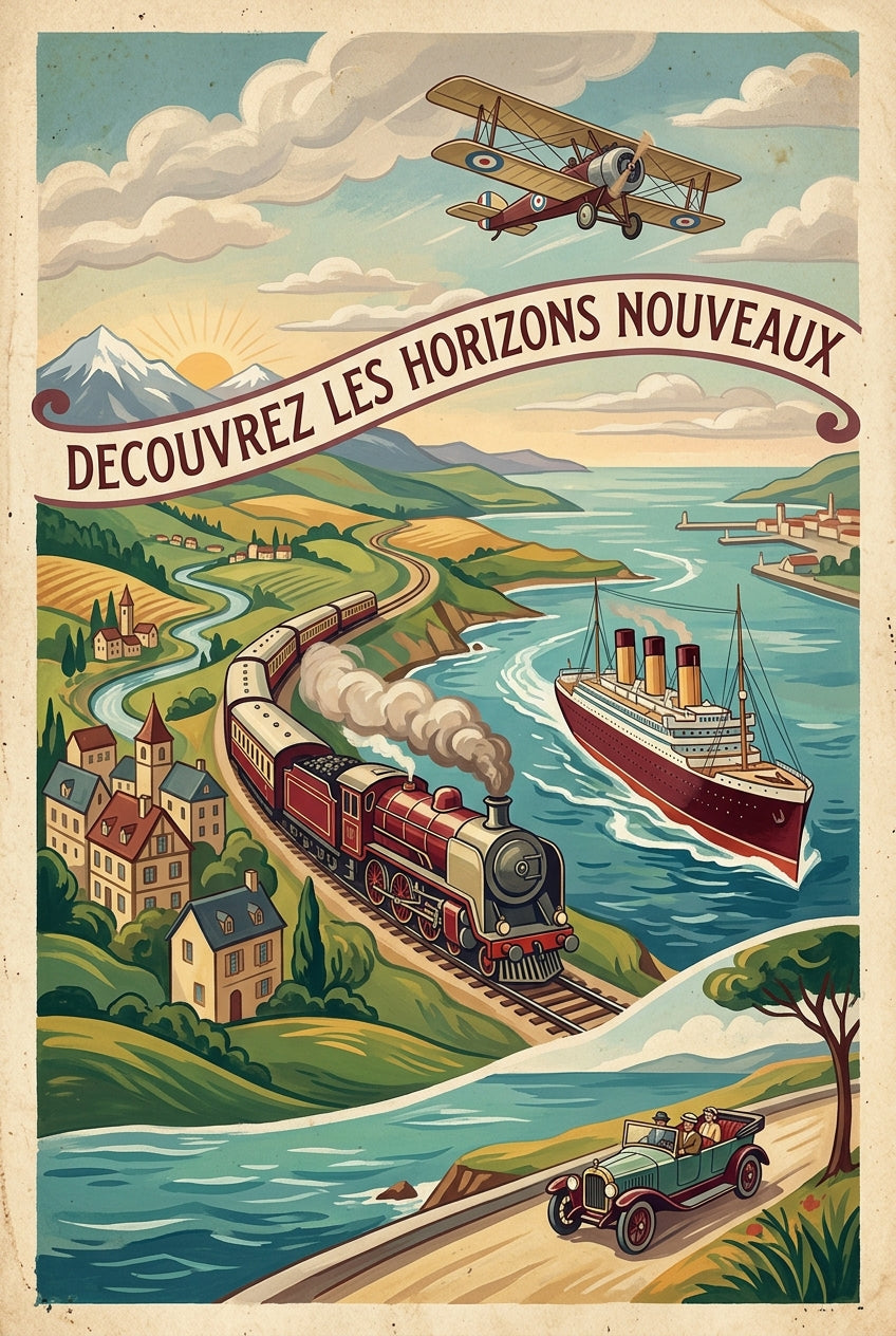 Affiche de Voyage Belle Époque, style vintage