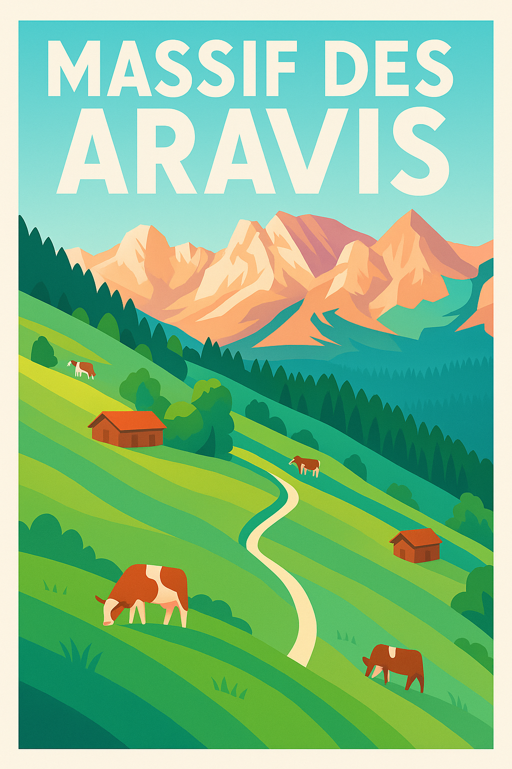 Affiche de Massif des Aravis - L'élégance des sommets alpins chez vous