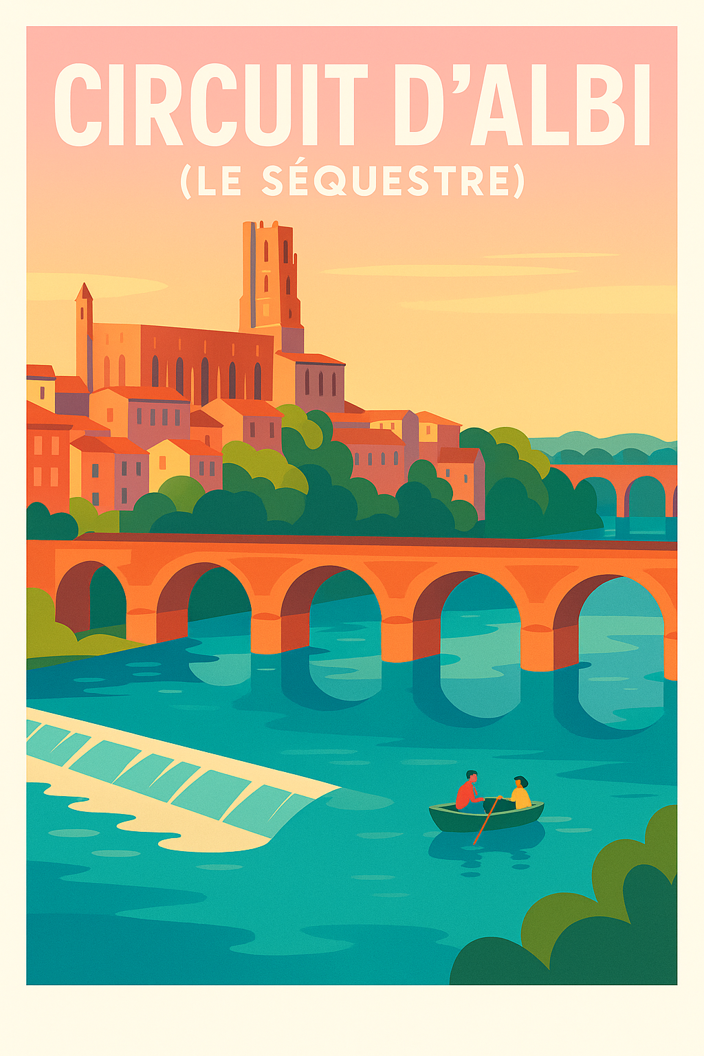 Affiche de Circuit d'Albi - L'élégance historique du Tarn au fil de l'eau
