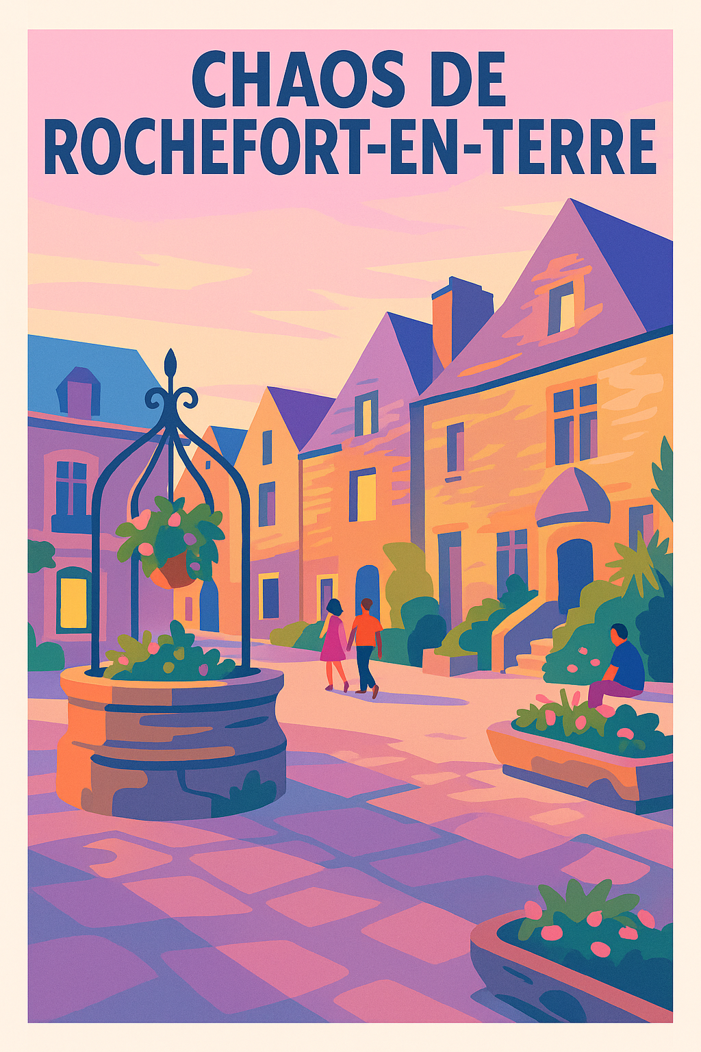 Affiche de Rochefort-en-Terre - L'élégance intemporelle d'un des plus beaux villages de France