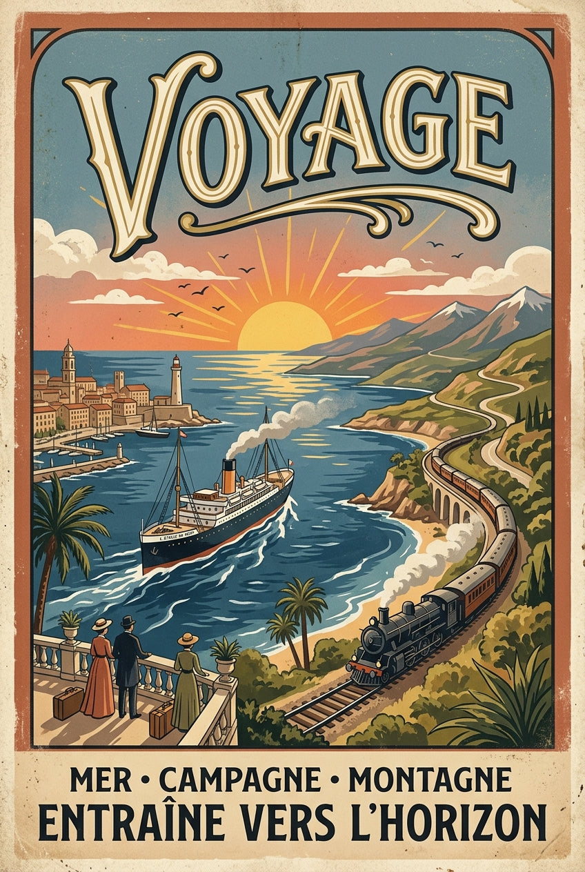 Affiche Voyage vintage, poster décoratif | Afich
