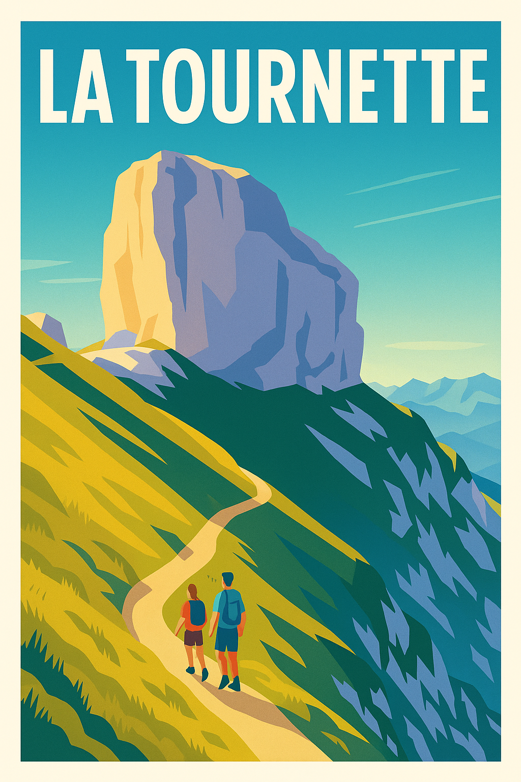 Affiche de La Tournette - Le sommet majestueux surplombant le lac d'Annecy