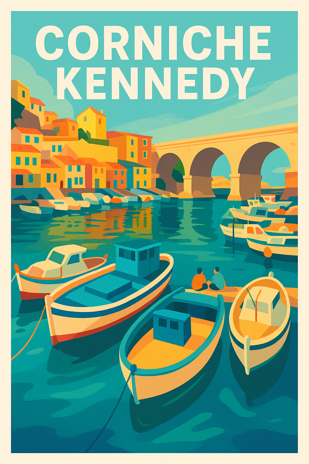 Affiche de Corniche Kennedy - L'éclat de Marseille au Vallon des Auffes