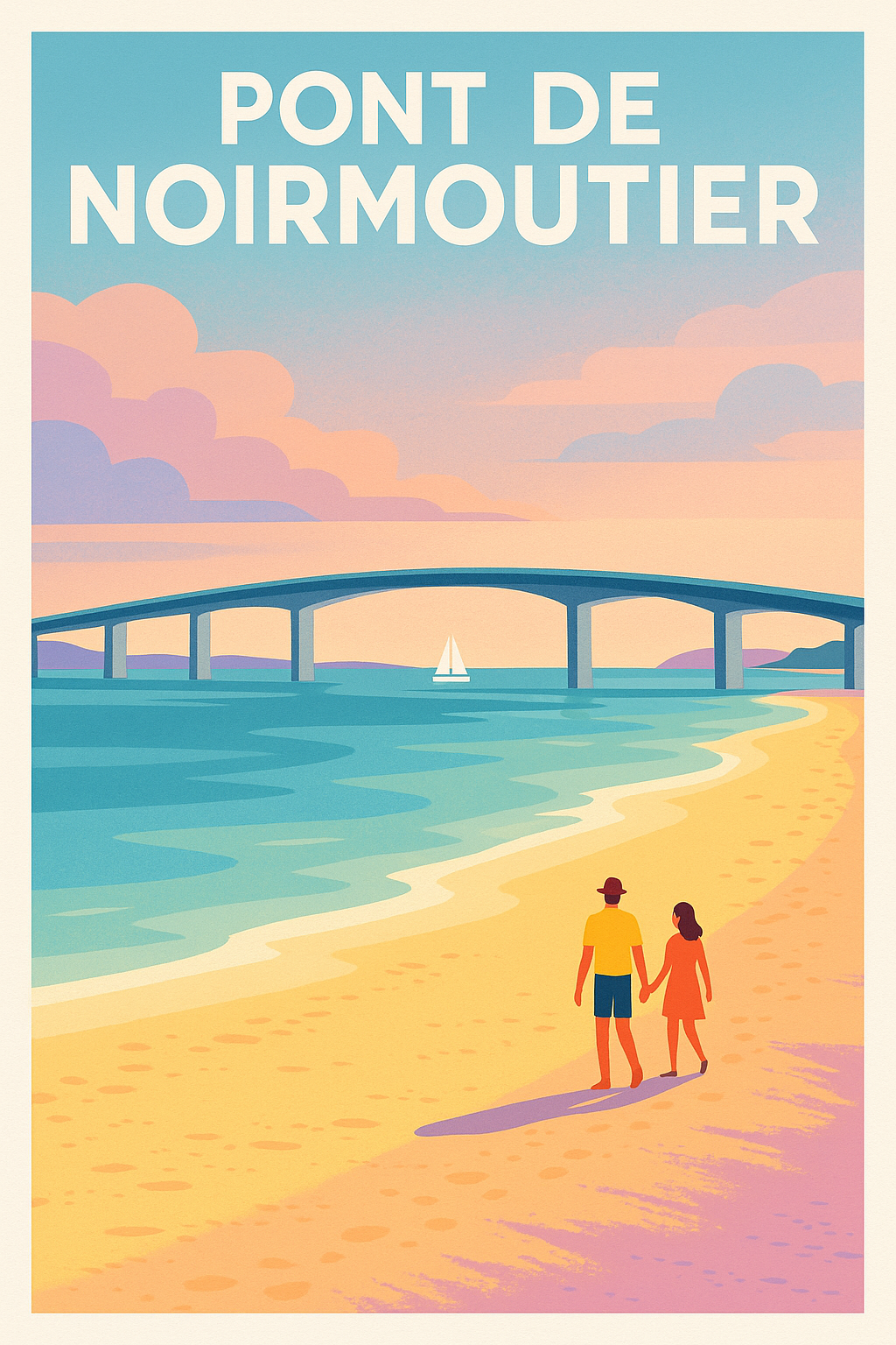 Affiche de Pont de Noirmoutier - Évasion iodée et douceur océane