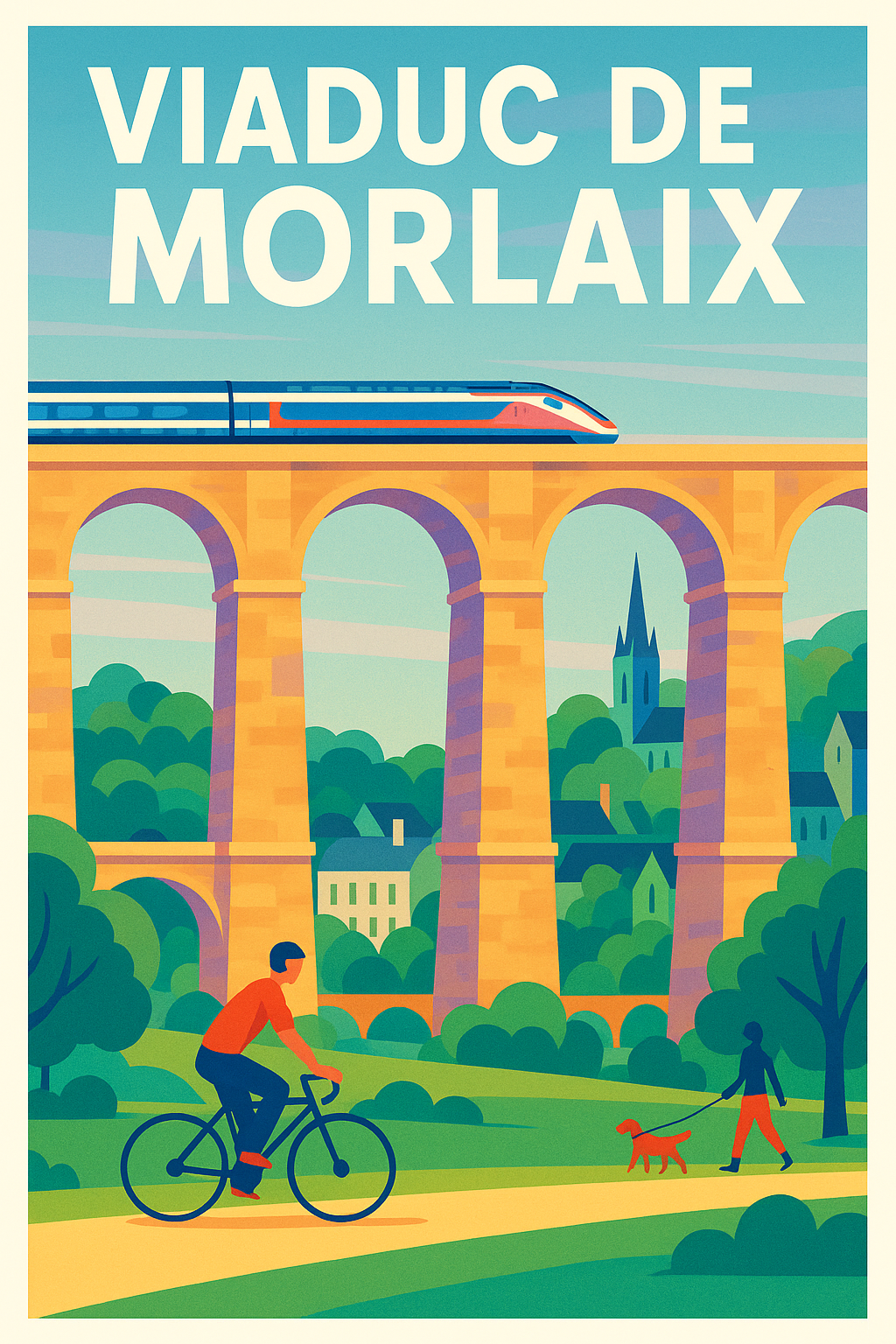 Affiche de Viaduc de Morlaix - L'emblème majestueux du Finistère