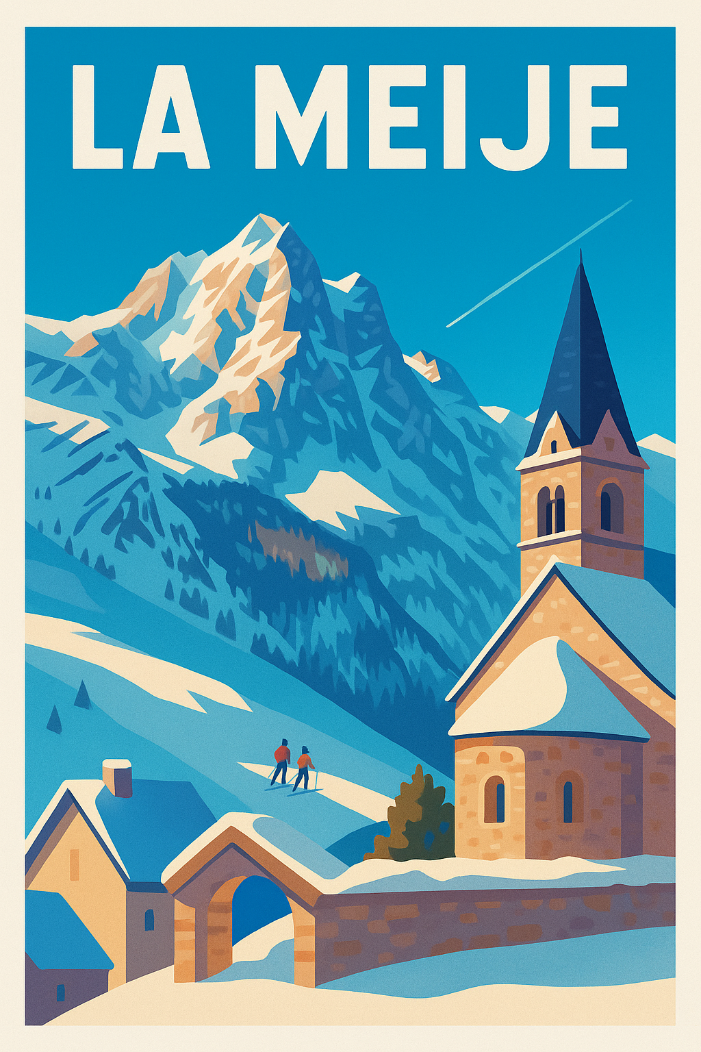 Affiche de La Meije - Le charme éternel des sommets enneigés