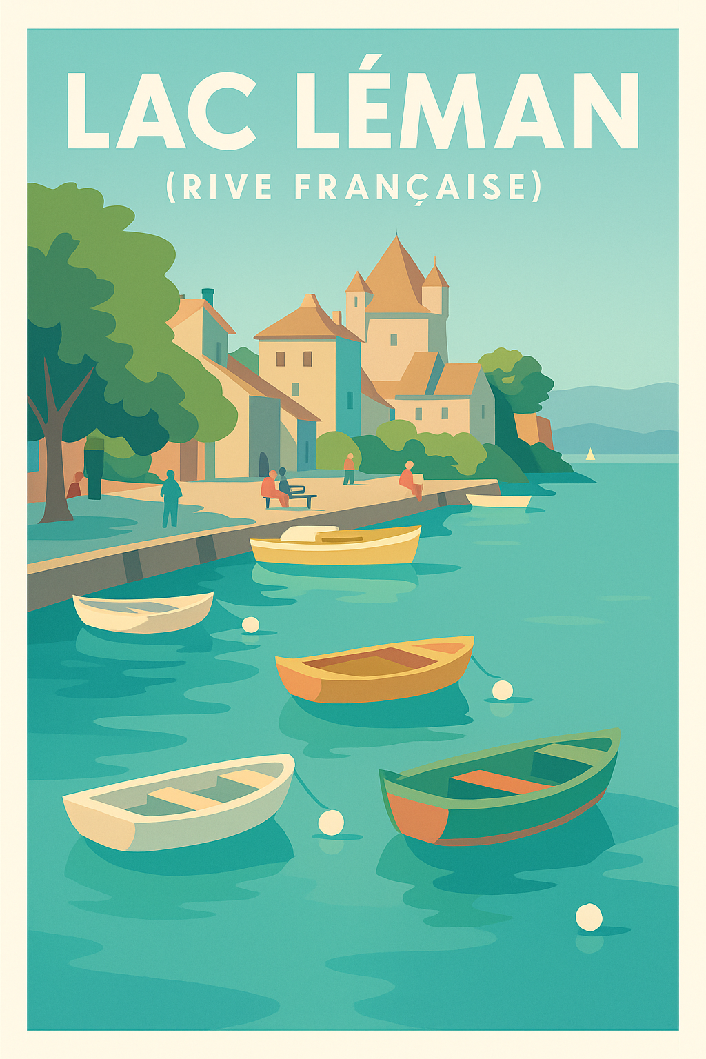 Affiche de Lac Léman - L'élégance de la Rive Française en décoration