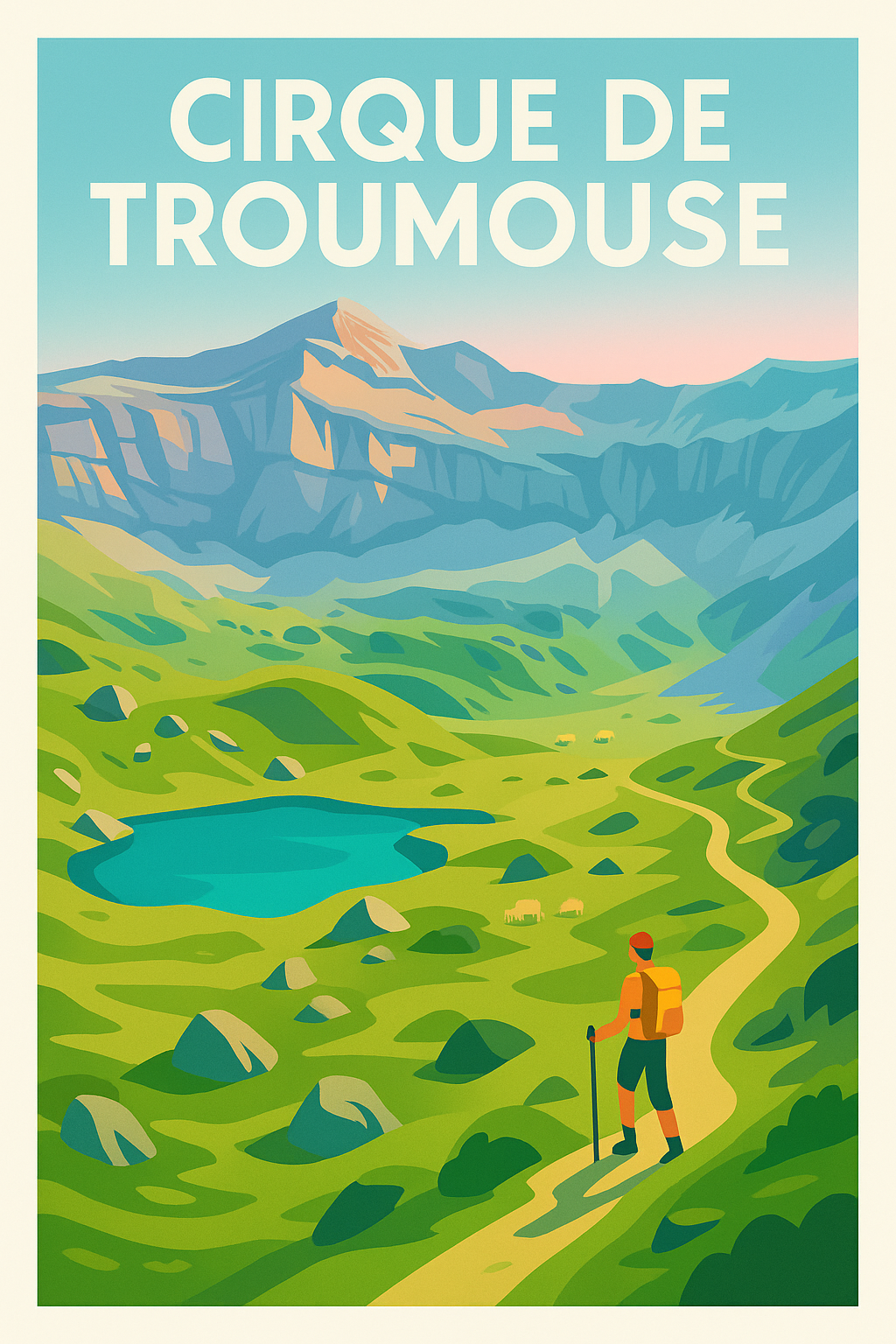 Affiche de Cirque de Troumouse - L'immensité sauvage des Pyrénées