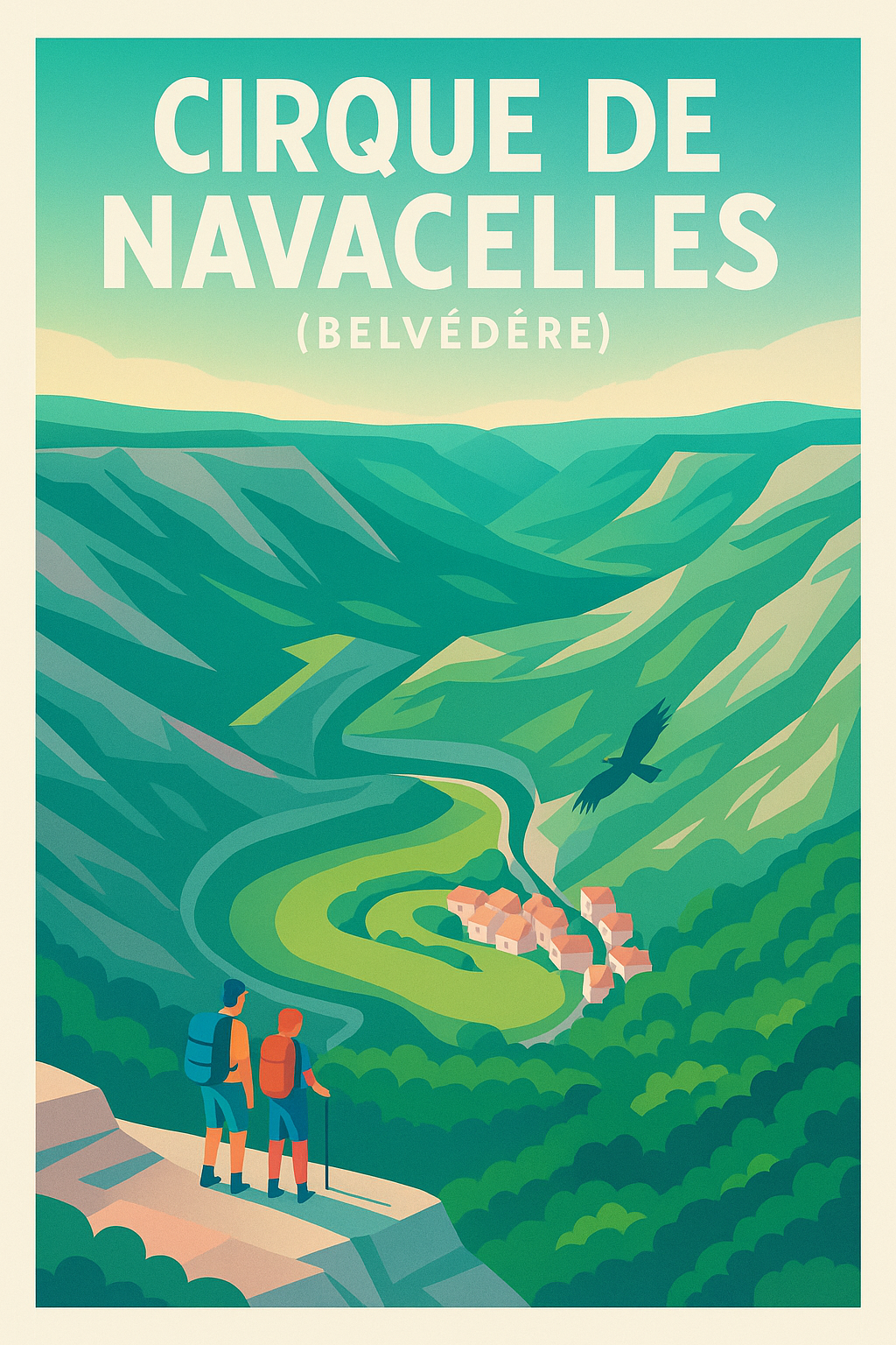 Affiche de Cirque de Navacelles - Un panorama spectaculaire au cœur de l'Occitanie