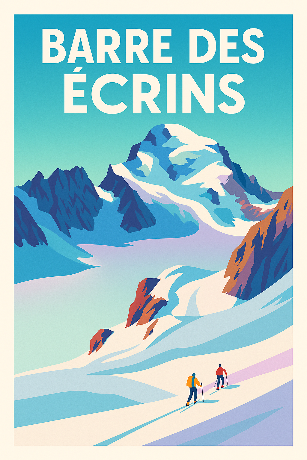 Affiche de Barre des Écrins - Le sommet majestueux des Alpes