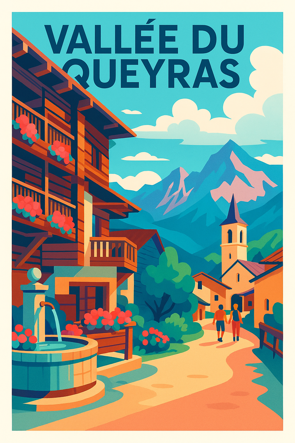 Affiche de Vallée du Queyras - L'authenticité des Alpes en couleurs