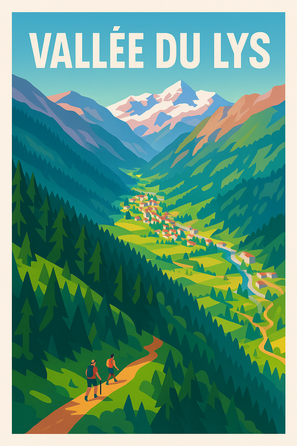 Affiche de Vallée du Lys - Évasion majestueuse au cœur des Alpes