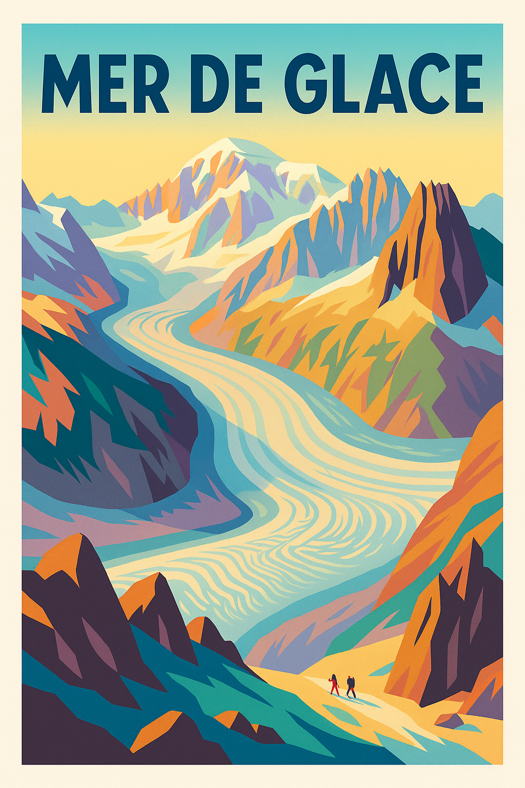 Affiche de Mer de Glace - L'éclat majestueux des Alpes dans votre intérieur