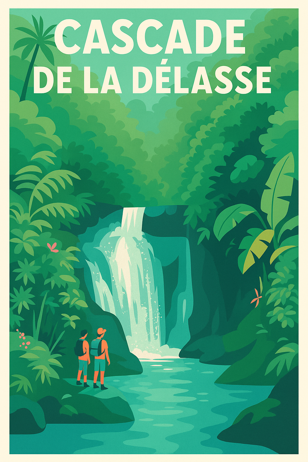 Affiche de Cascade de la Délasse - Une escapade sauvage au cœur de la jungle