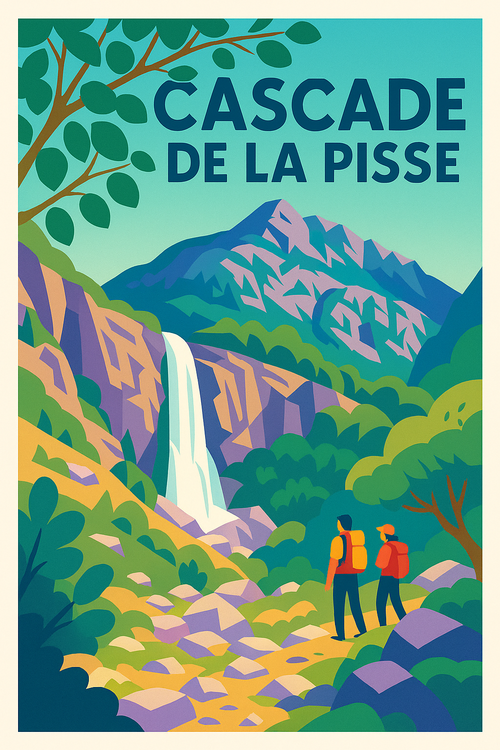 Affiche de Cascade de la Pisse - Un souffle de nature sauvage au cœur des Alpes
