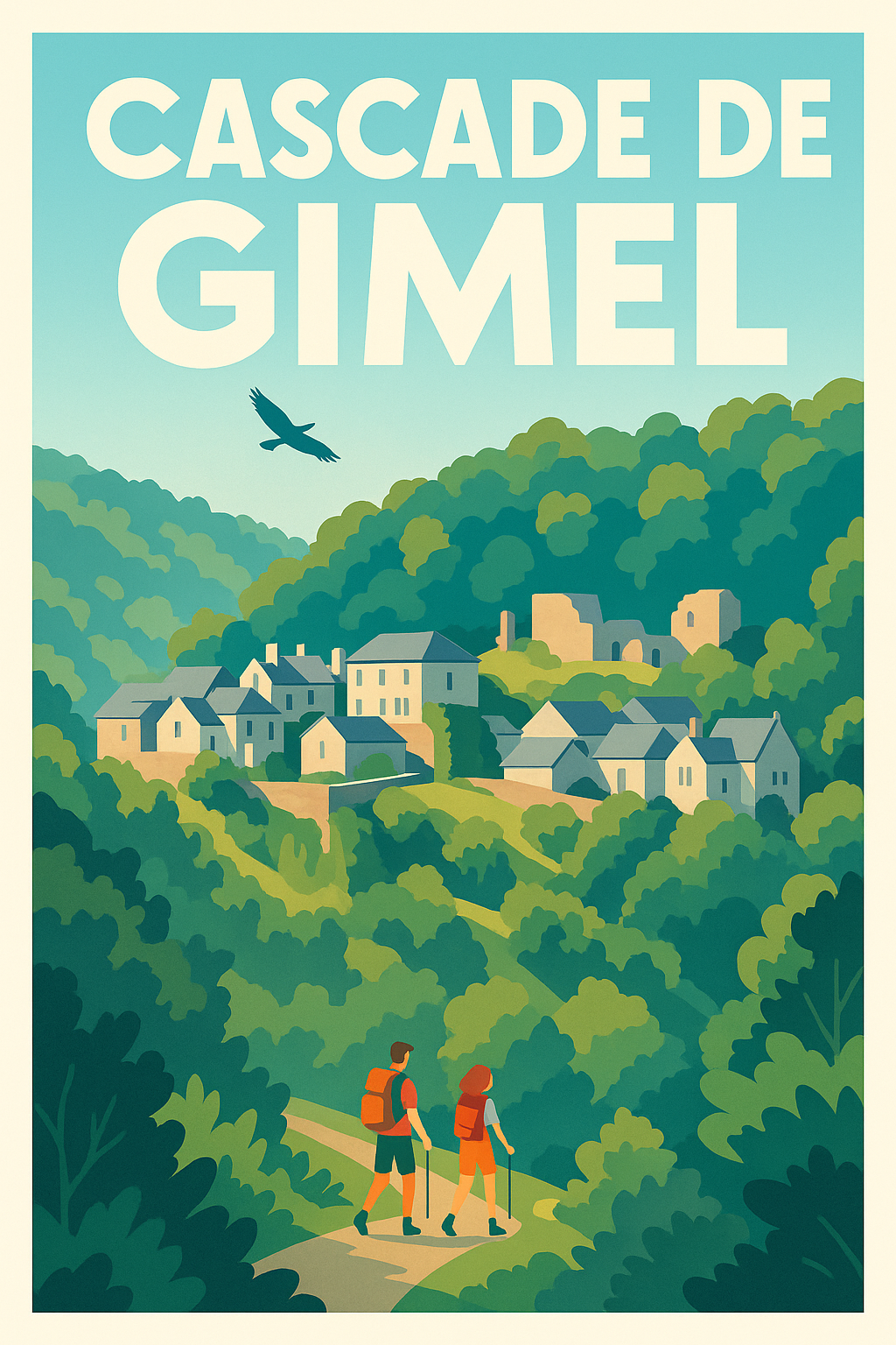 Affiche de Cascade de Gimel - La nature sauvage et authentique de la Corrèze