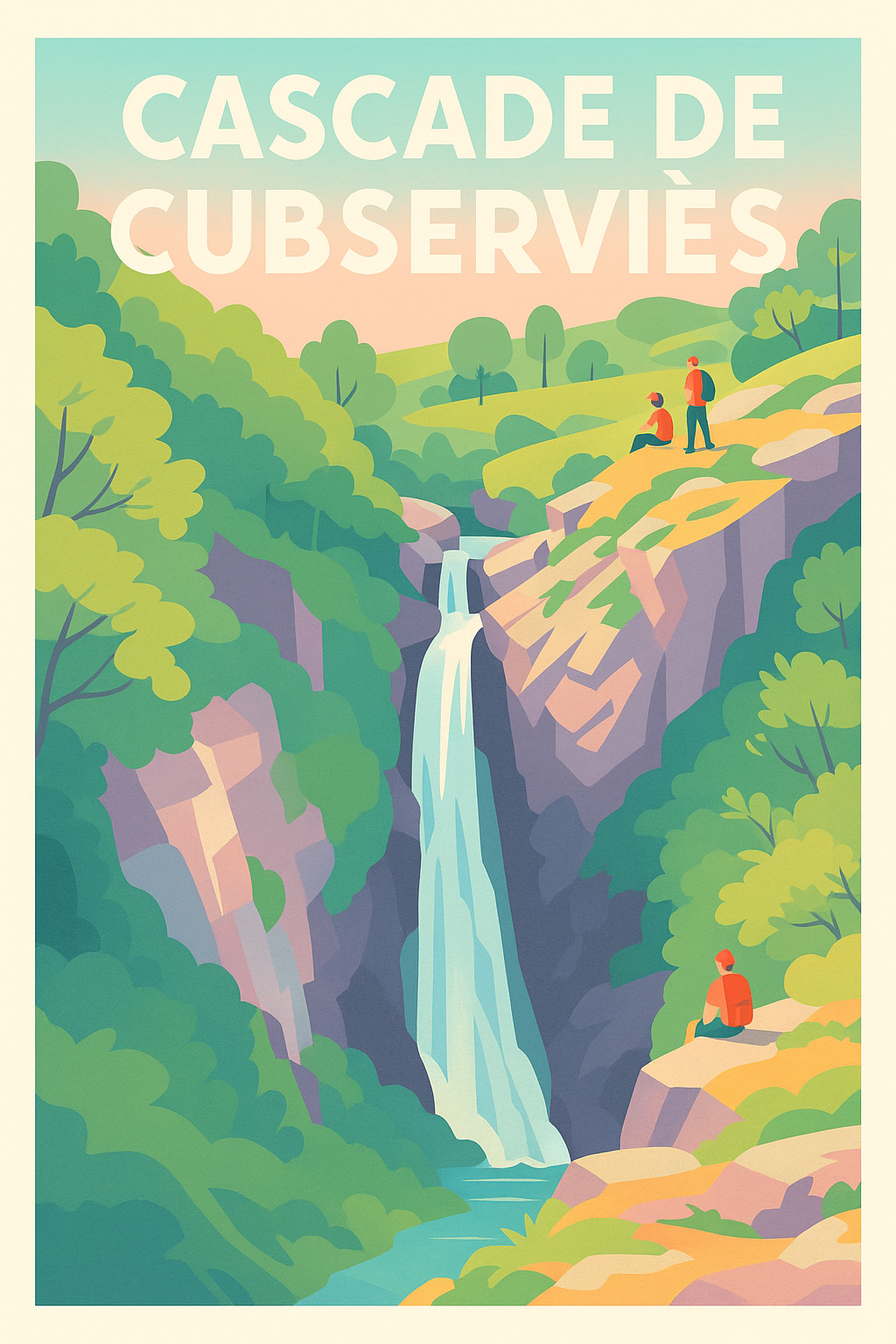 Affiche de Cascade de Cubserviès - La majesté sauvage de la Montagne Noire
