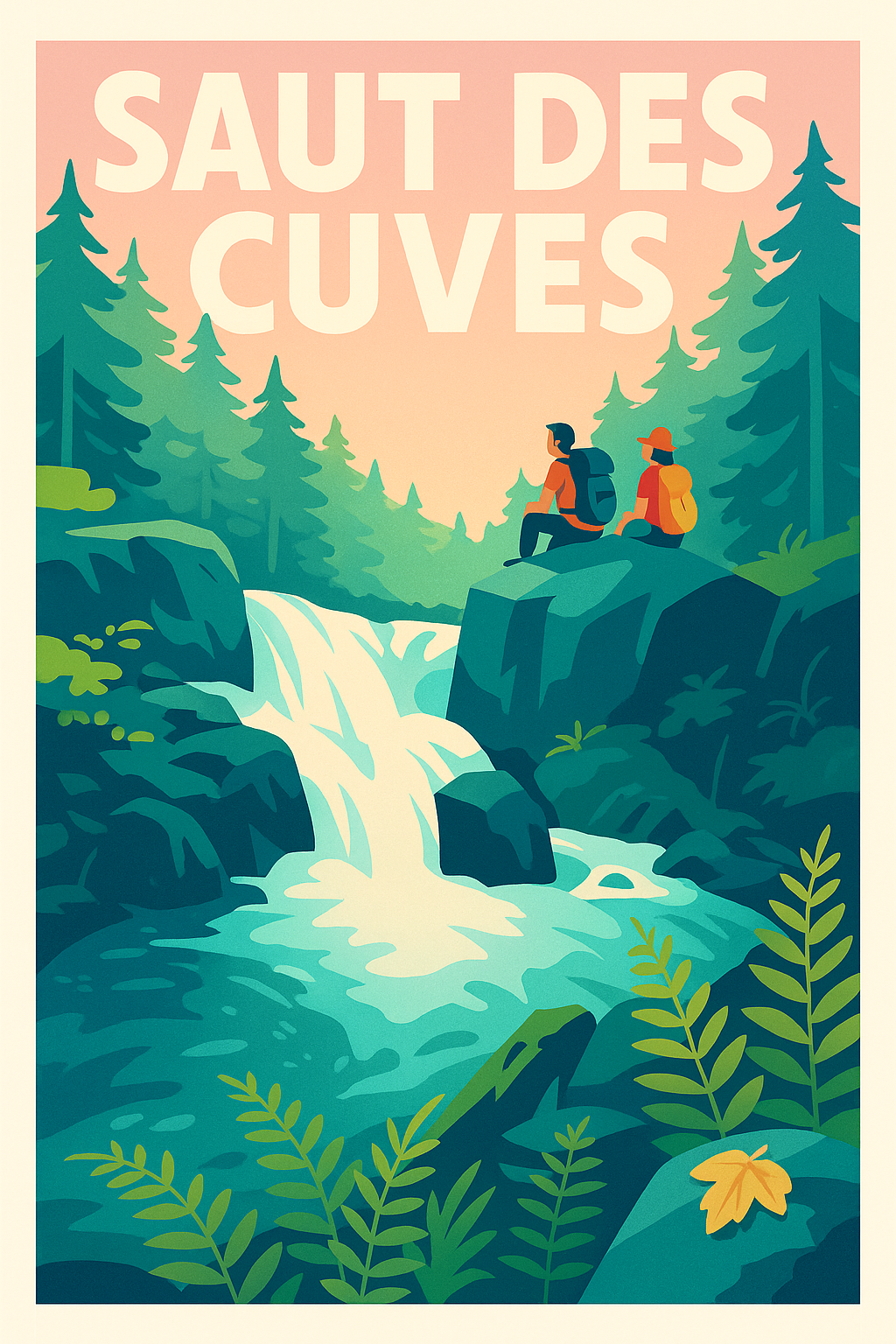 Affiche de Saut des Cuves - La magie des cascades vosgiennes au cœur de la forêt