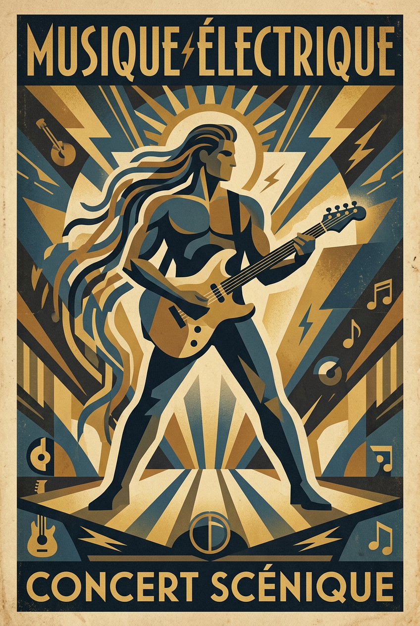 Affiche Musique Électrique, concert scénique | Afich