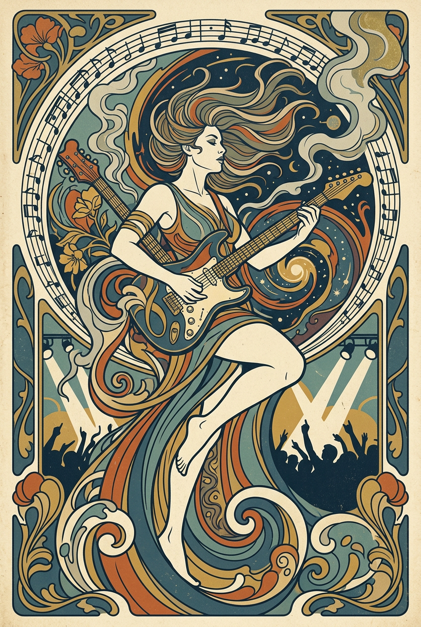 Affiche rock vintage, poster de concert | Afich