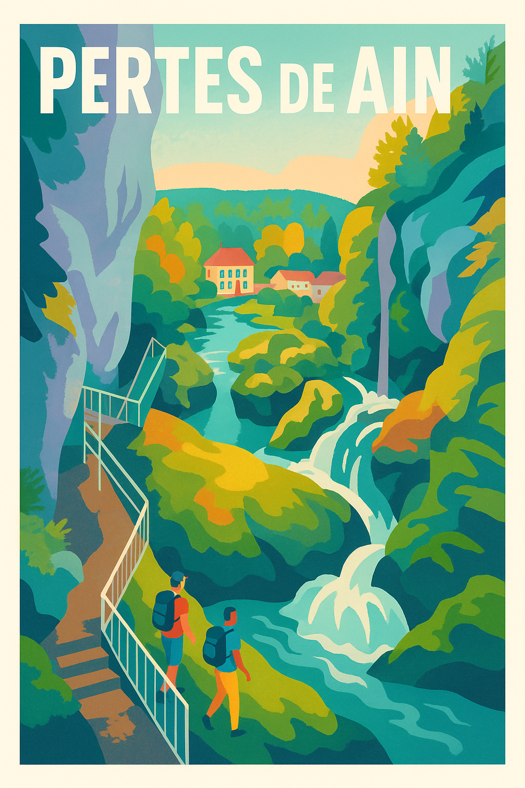 Affiche de Pertes de l'Ain - L'éclat sauvage du Jura
