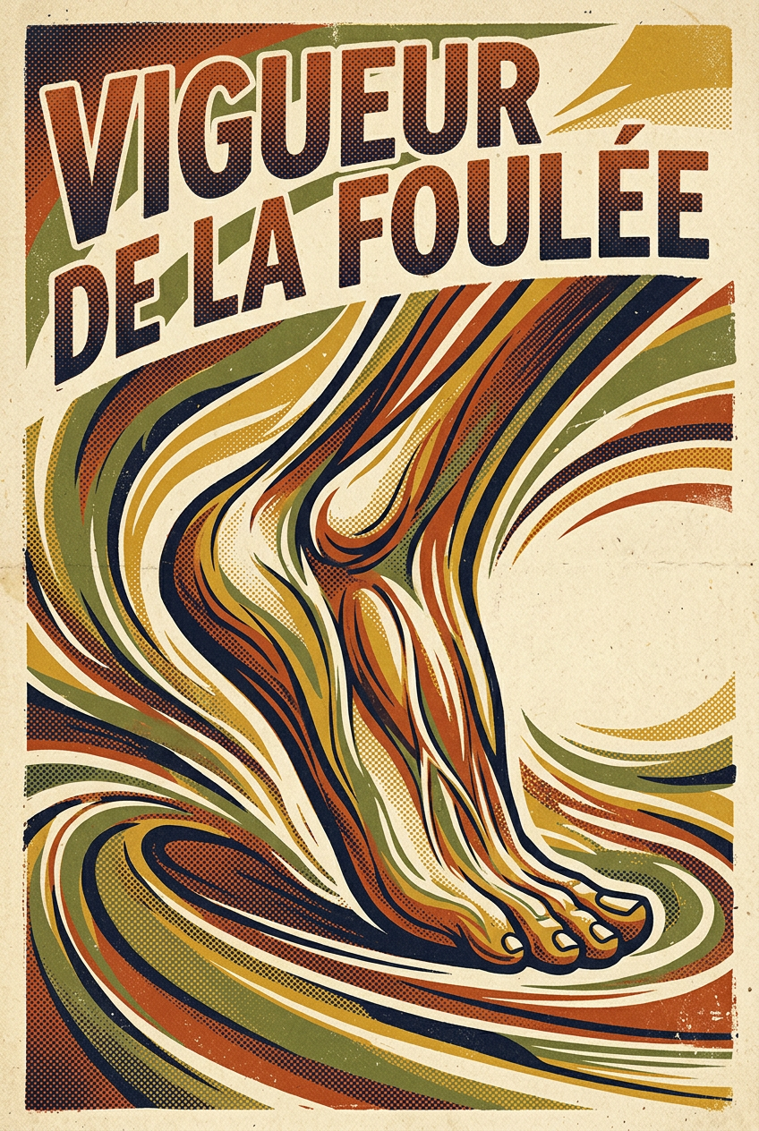 Affiche Vigueur de la foulée, style vintage | Afich