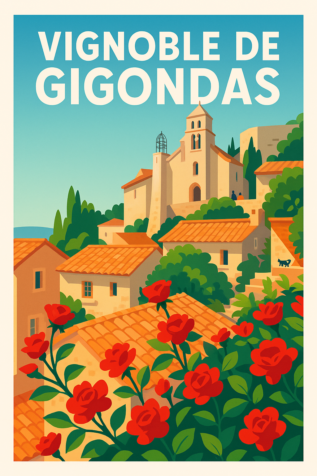 Affiche de Vignoble de Gigondas - L'essence ensoleillée de la Provence