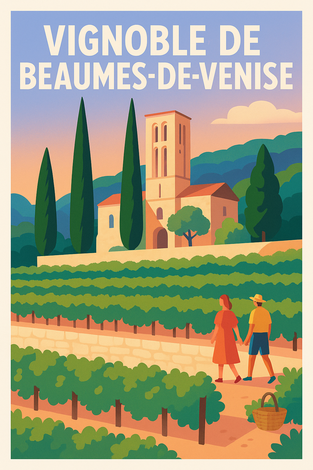 Affiche de Vignoble de Beaumes-de-Venise - L'éclat du terroir provençal