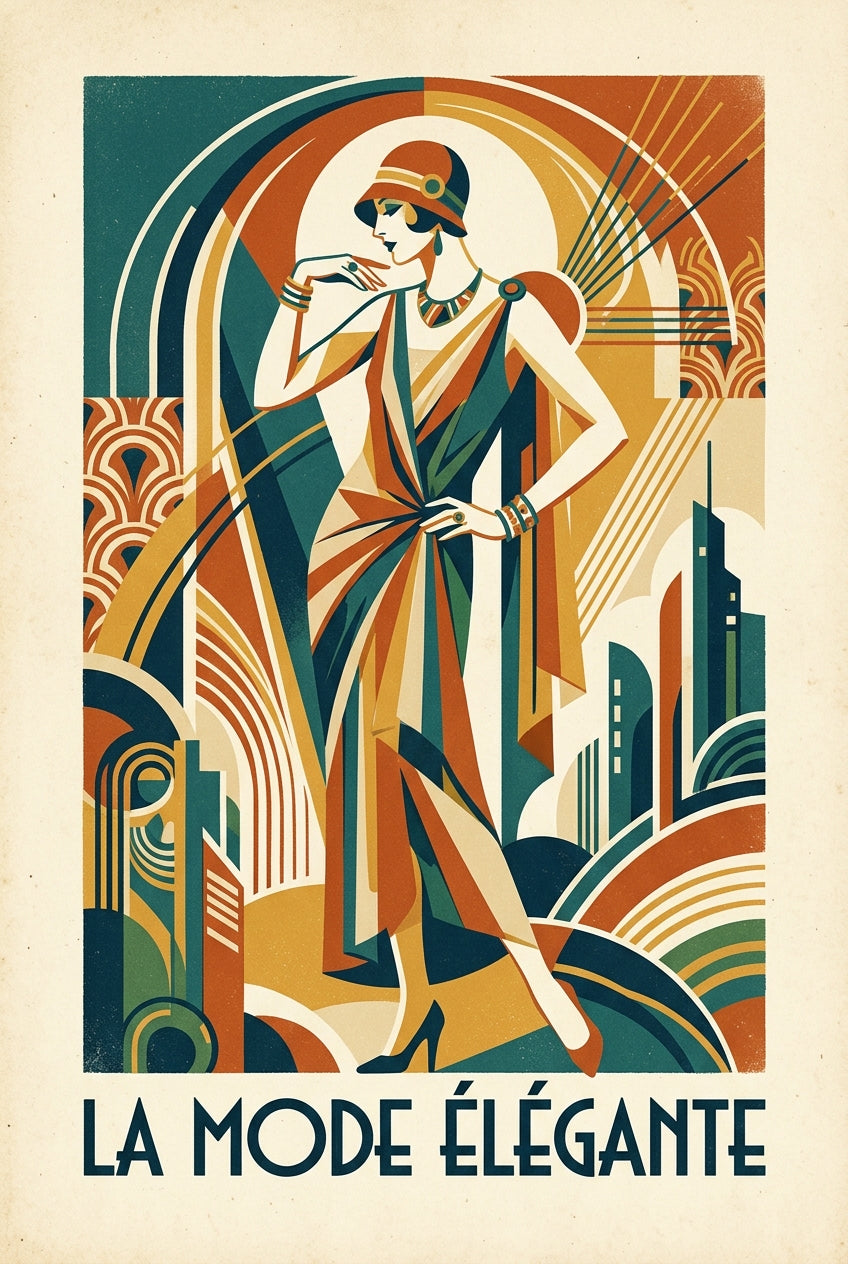 Affiche de mode vintage, style Art Déco | Afich