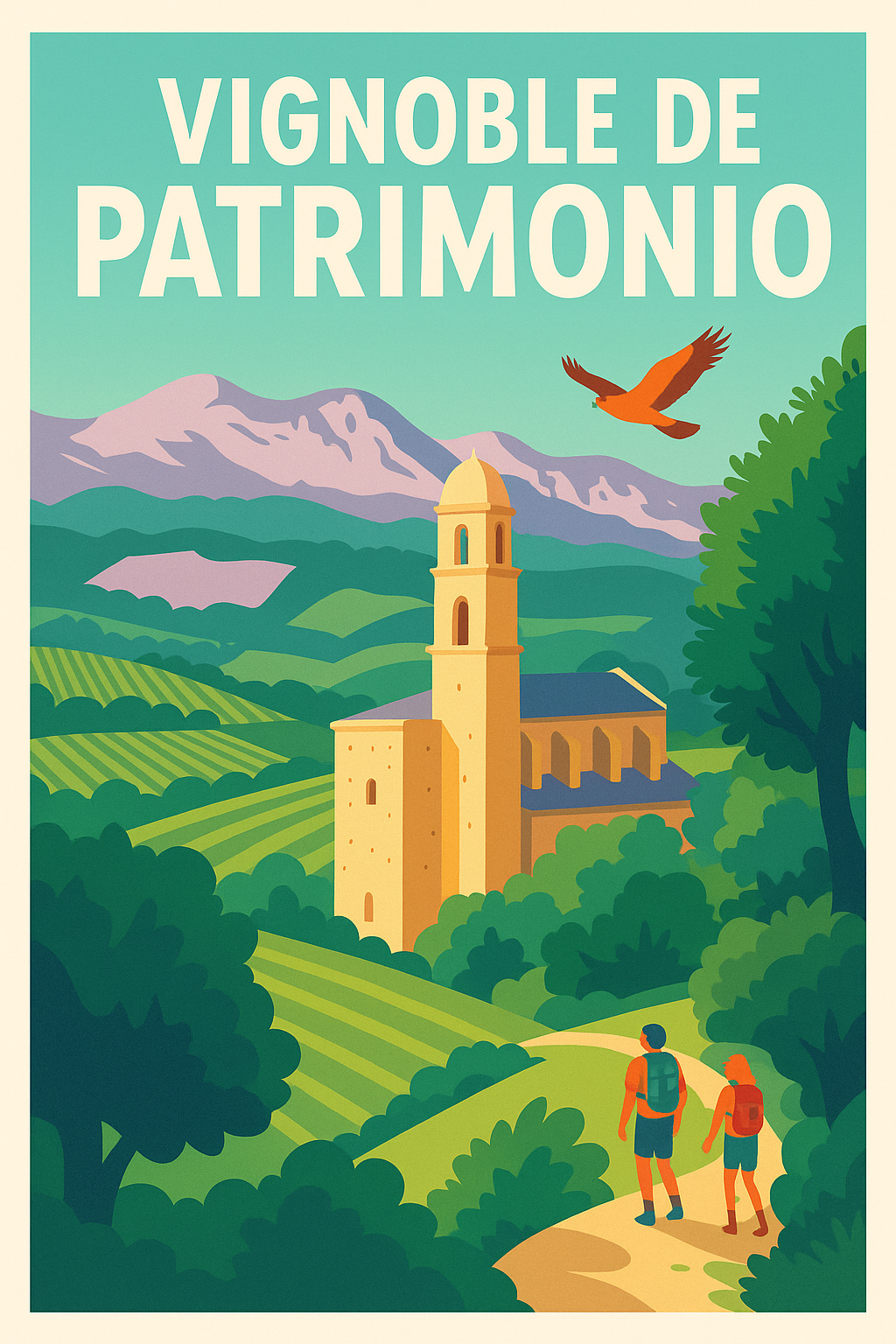 Affiche de Vignoble de Patrimonio - L'essence de la Corse entre terre et mer