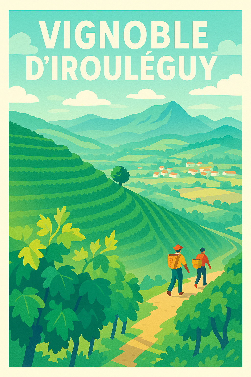 Affiche de Vignoble d'Irouléguy - L'élégance des terrasses du Pays Basque