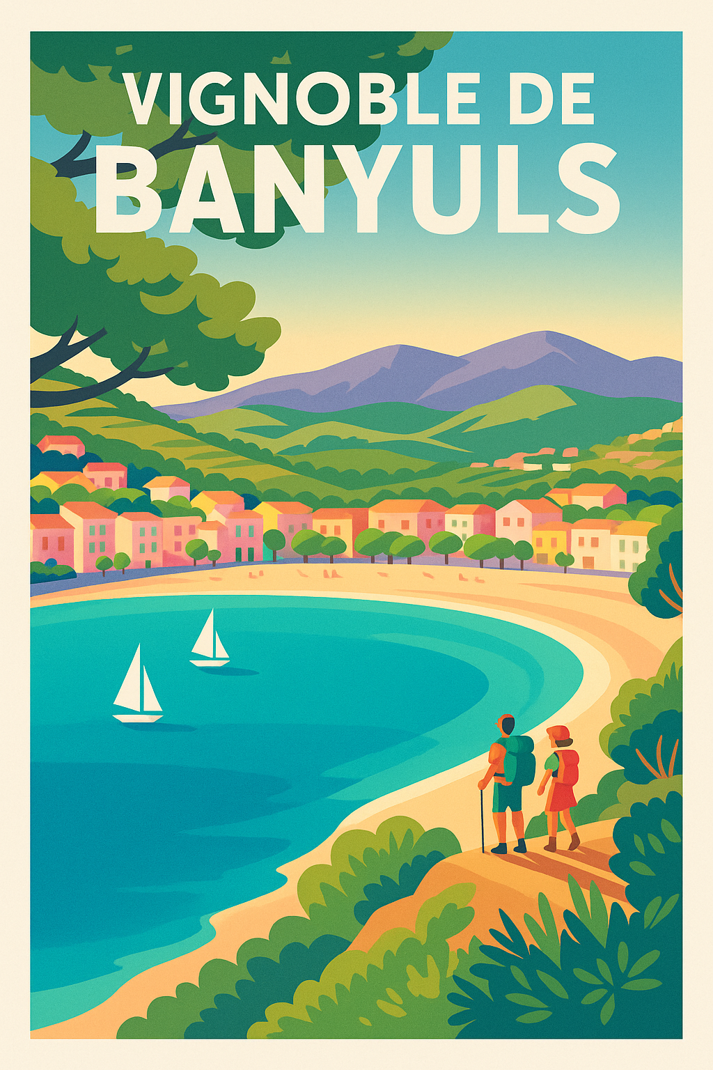Affiche de Vignoble de Banyuls - L'éclat de la Méditerranée entre mer et montagnes