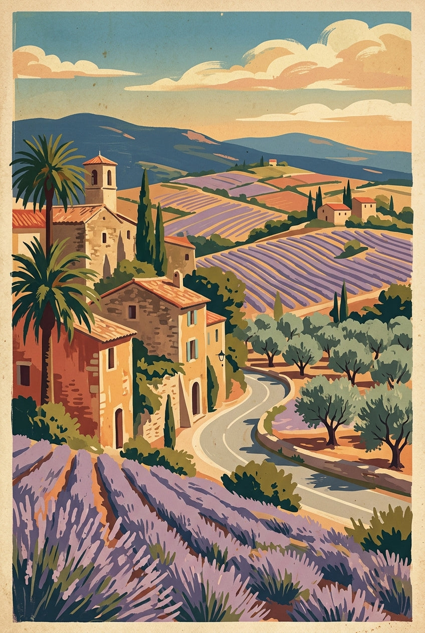 Affiche de Provence, décoration lavande | Afich