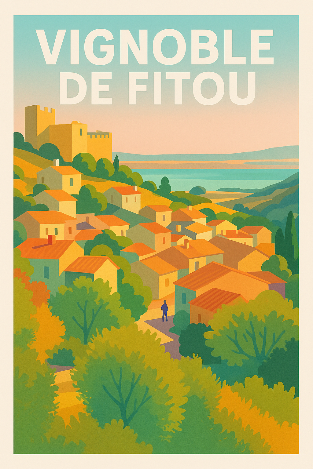 Affiche de Vignoble de Fitou - L'essence du Sud entre terre et mer