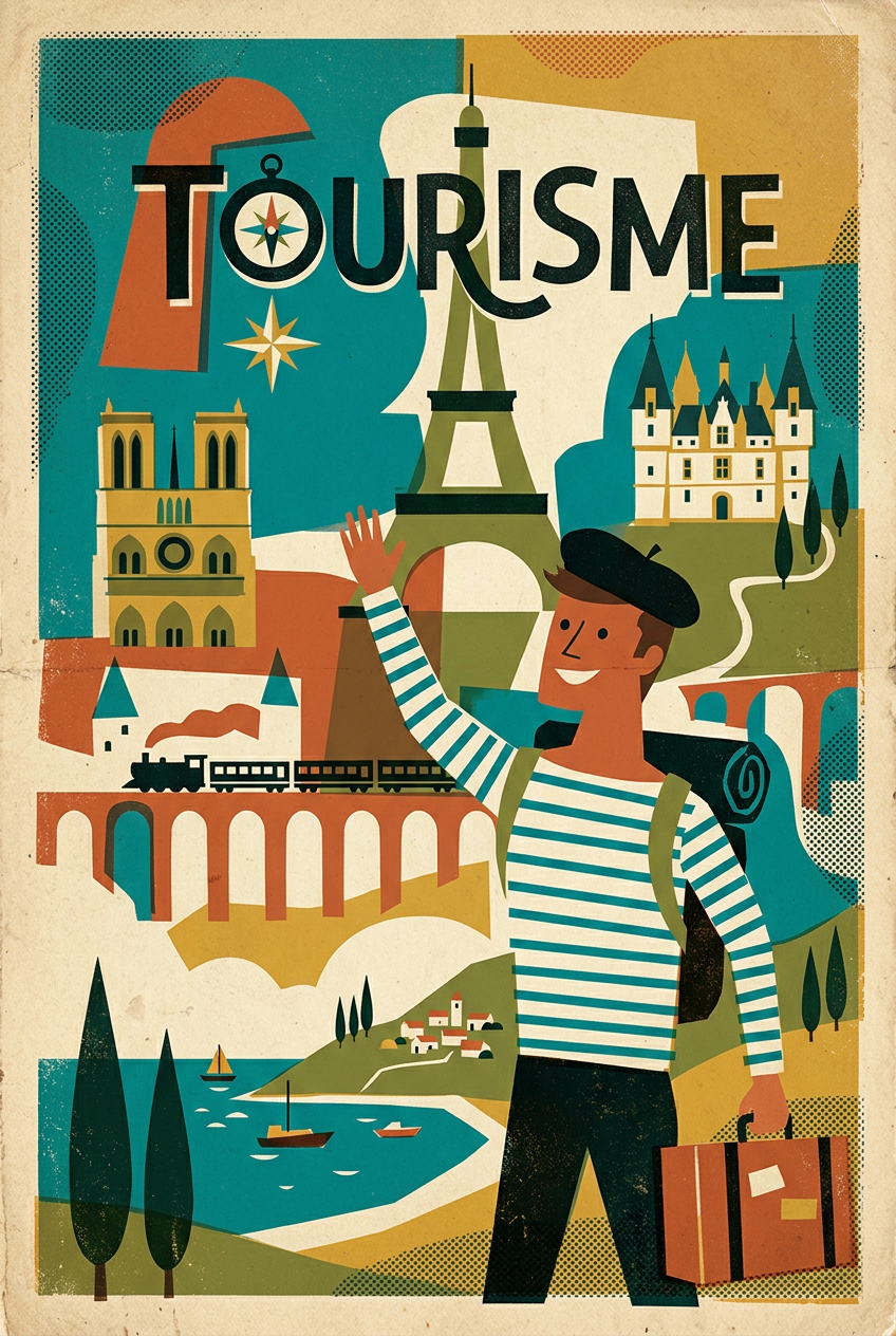 Affiche de France vintage, poster monuments | Afich
