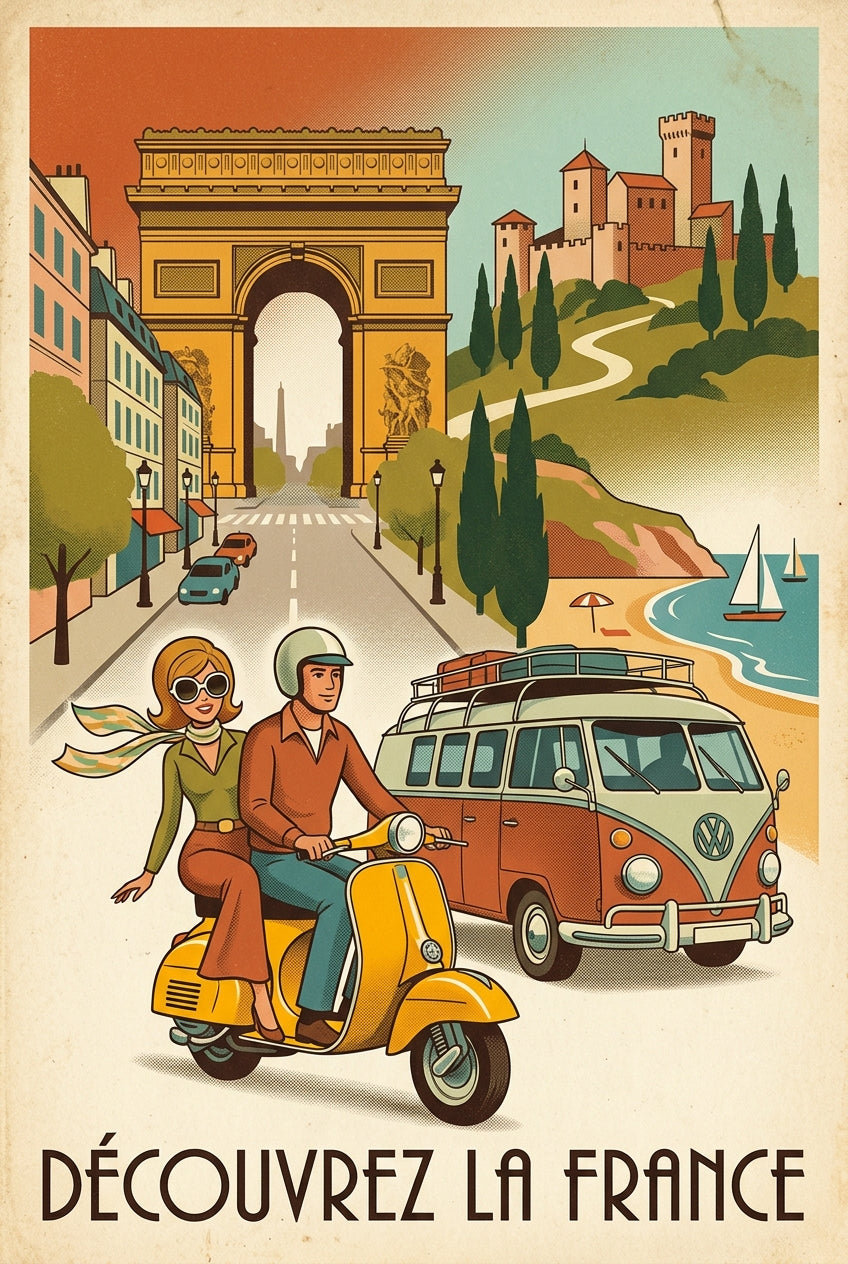 Affiche de France vintage, poster voyage | Afich
