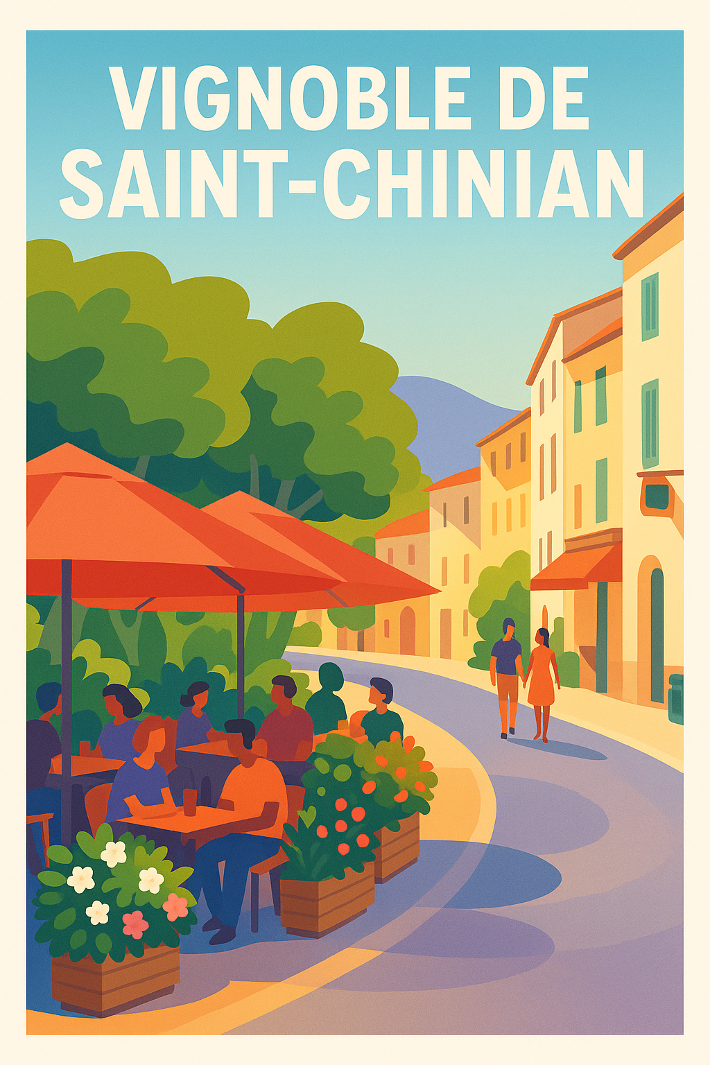 Affiche de Vignoble de Saint-Chinian - L'art de vivre sous le soleil du Languedoc