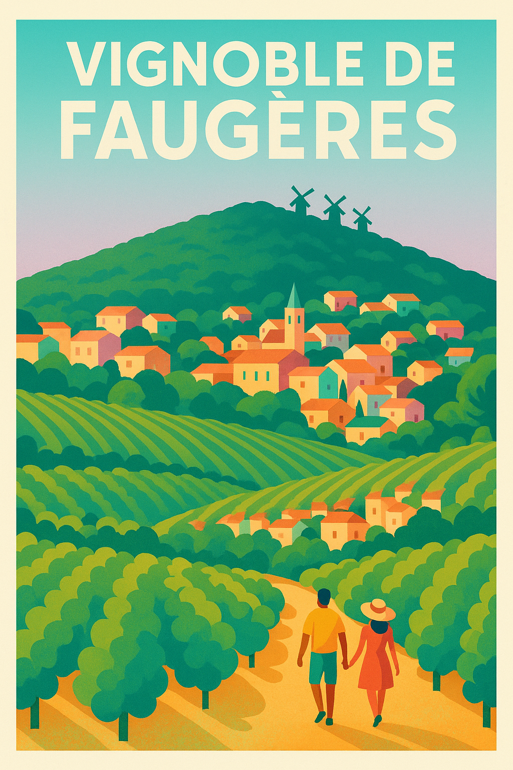 Affiche de Vignoble de Faugères - L'élégance des terroirs de schiste