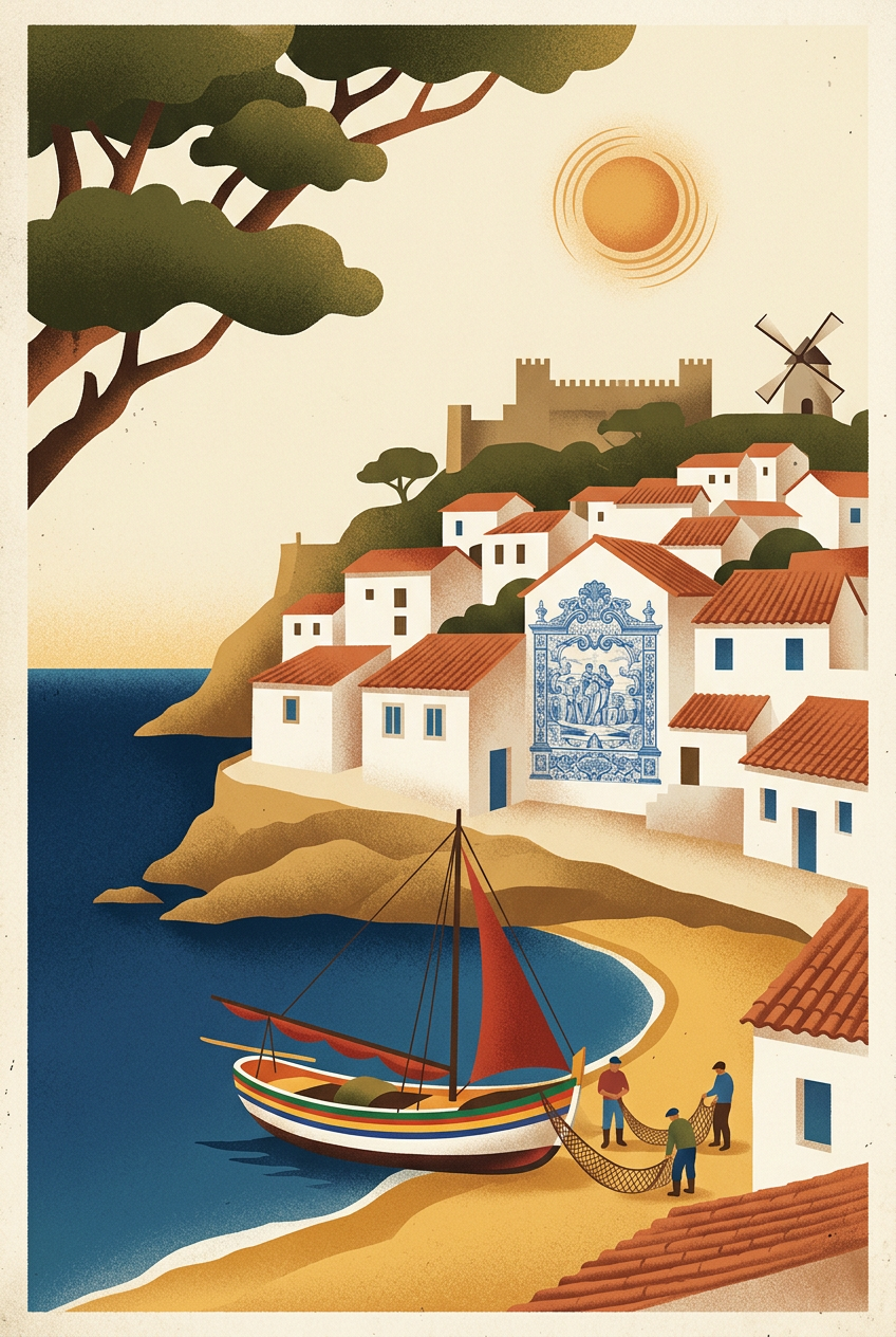 Affiche Portugal vintage, poster azulejos | Afich