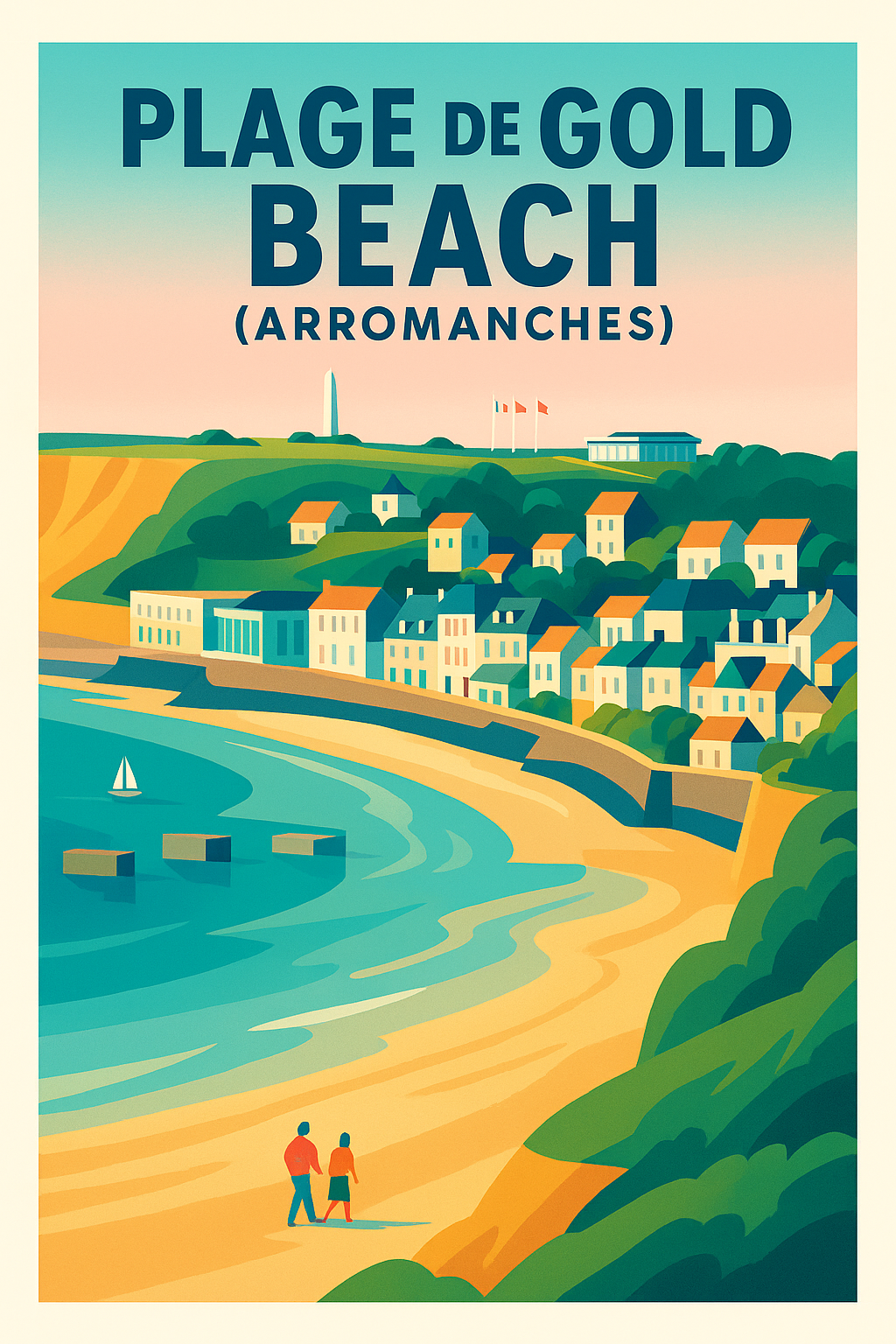 Affiche de Gold Beach Arromanches - L'histoire et la beauté de la Normandie