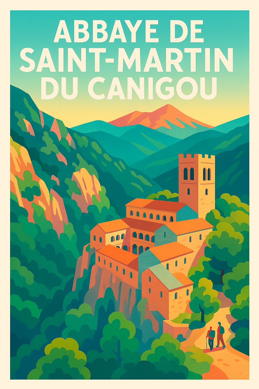 Affiche de Abbaye de Saint-Martin du Canigou - Un joyau roman niché dans les Pyrénées