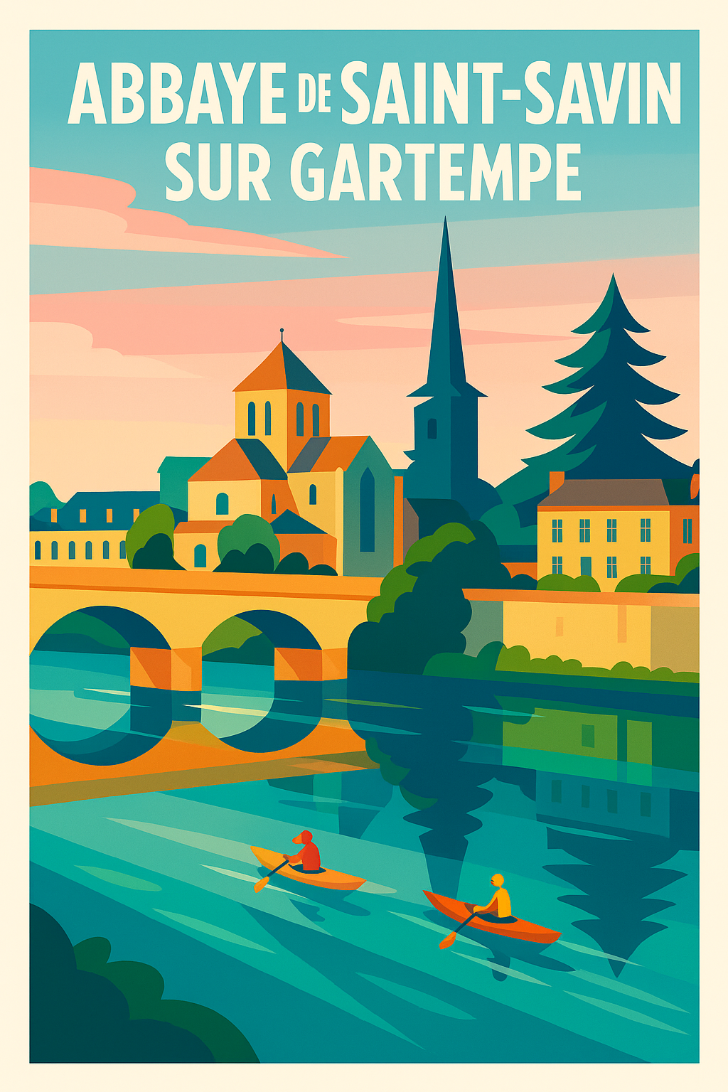 Affiche de Saint-Savin sur Gartempe - La Chapelle Sixtine du Poitou chez vous