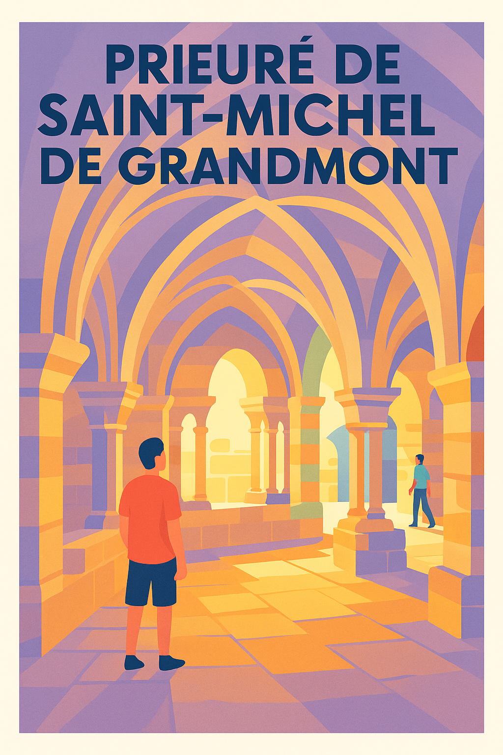 Affiche de Prieuré de Saint-Michel de Grandmont - Sérénité et Lumière Médiévale