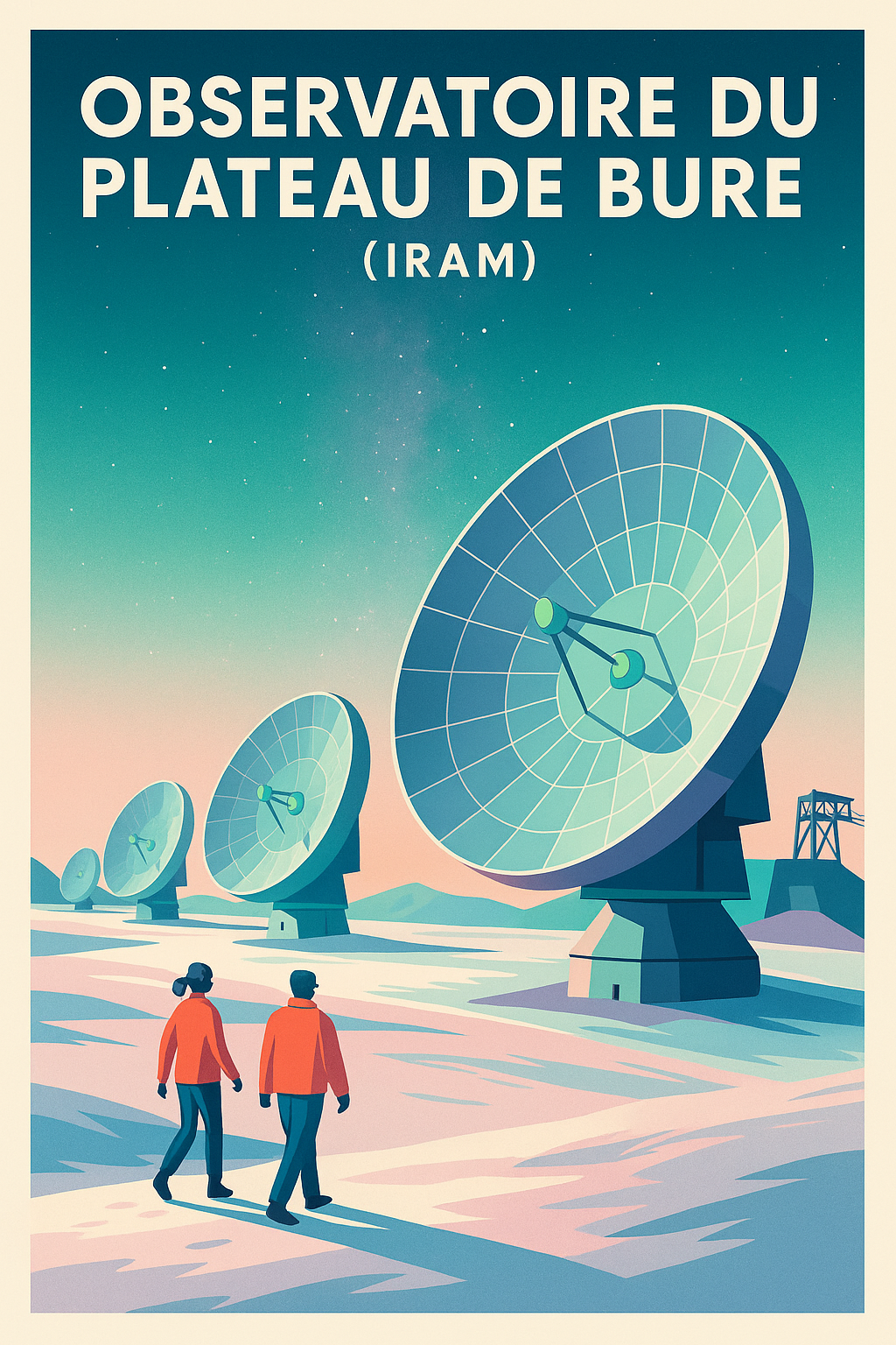 Affiche de Observatoire du Plateau de Bure - Voyage aux confins de l'Univers
