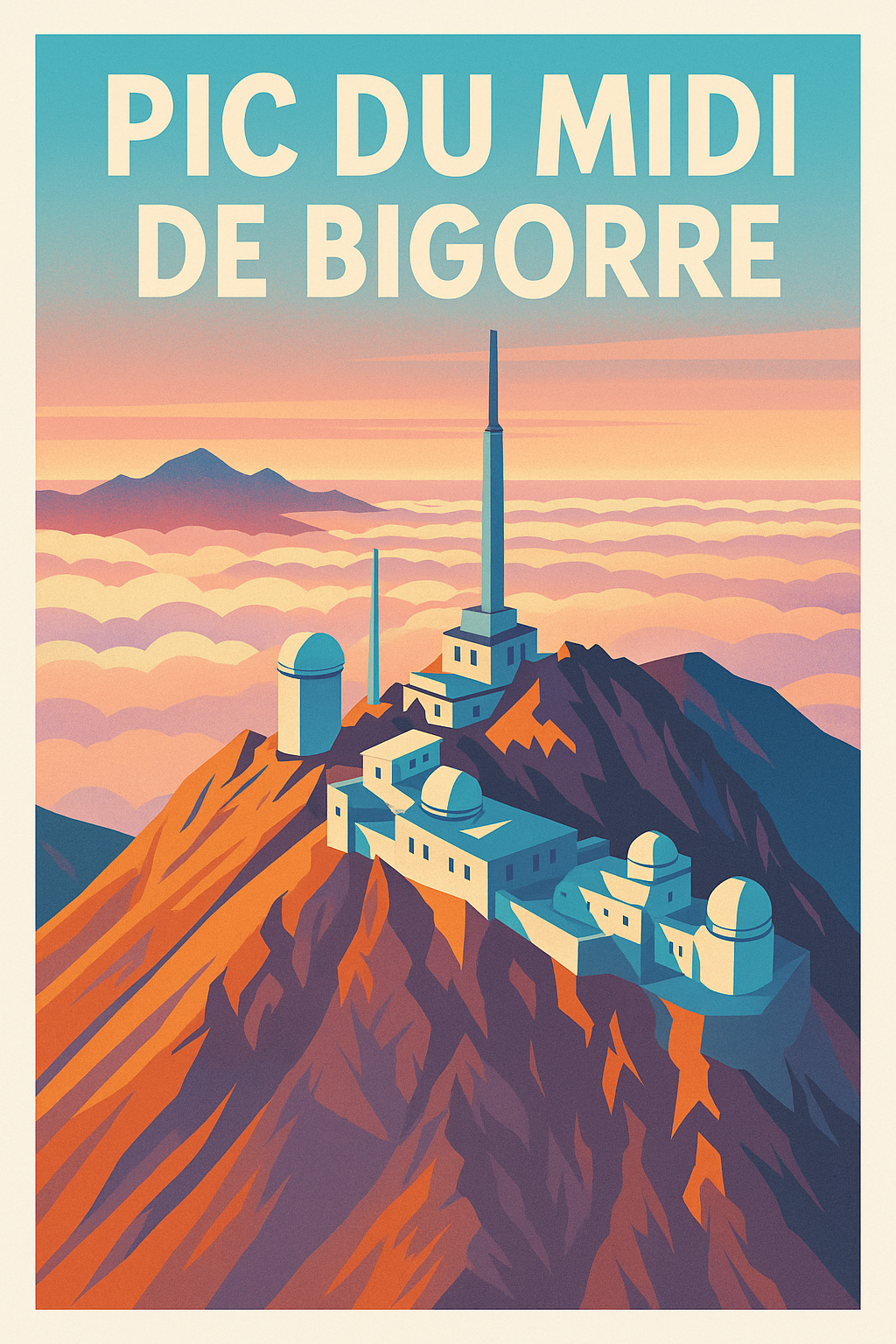 Affiche de Pic du Midi de Bigorre - Un voyage majestueux au-dessus des nuages