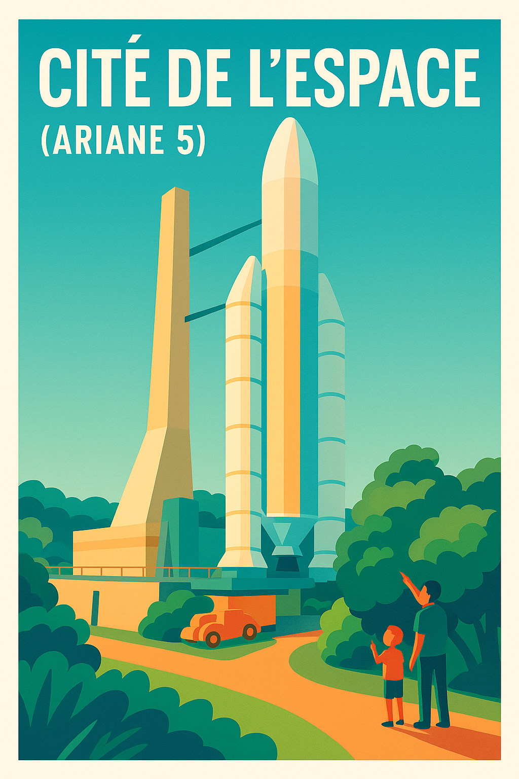 Affiche de Cité de l'Espace - Décrochez la lune avec Ariane 5